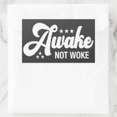 Awake Not Woke | Conservatief Rechthoekige Sticker (Tas)