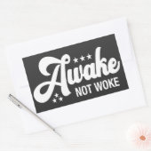 Awake Not Woke | Conservatief Rechthoekige Sticker (Envelop)