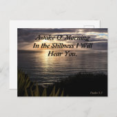 Awake O Morning Psalm 5:3 Sunrise Matte Briefkaart (Voorkant / Achterkant)