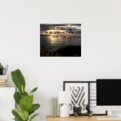 Awake O Morning Psalm 5:3 Sunrise Matte Poster (Thuiskantoor)