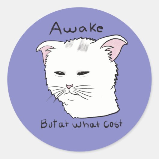 Awake Ronde Sticker (Voorkant)