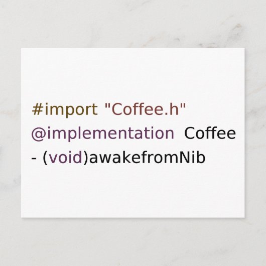 awakefromNib Briefkaart (Voorkant)