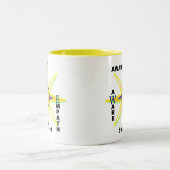 Awaken, Aware, Starseed, Empath Tweekleurige Koffiemok (Center)