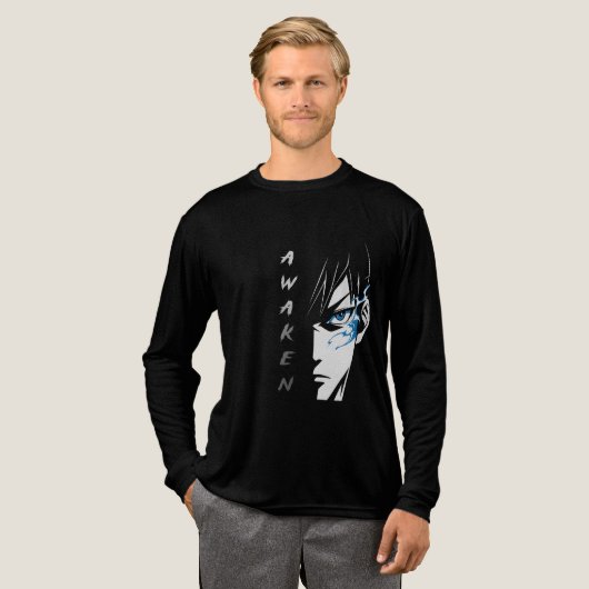 AWAKEN - Half Face Anime T-shirt (Voorkant)