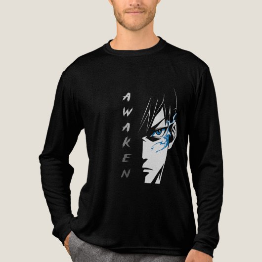 AWAKEN - Half Face Anime T-shirt (Voorkant volledig)