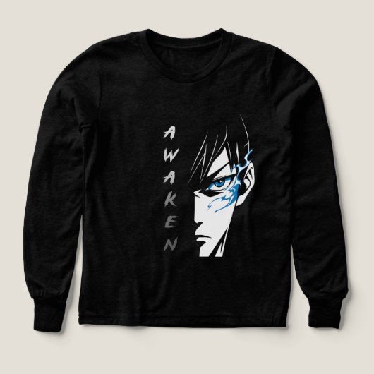 AWAKEN - Half Face Anime T-shirt (Voorkant)