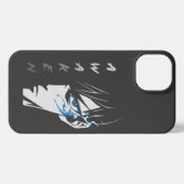 AWAKEN - Half Face Anime T-shirt iPhone Hoesje (Achterkant horizontaal)