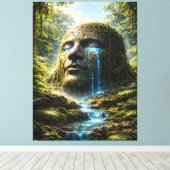 Awakened Forest Guardian – Ancient Nature Spirit Canvas Afdruk (Insitu (Houten vloer))