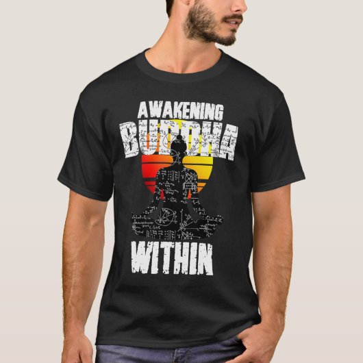 Awakening Buddha, Spiritual Awareness, Zen Teacher T-shirt (Voorkant)