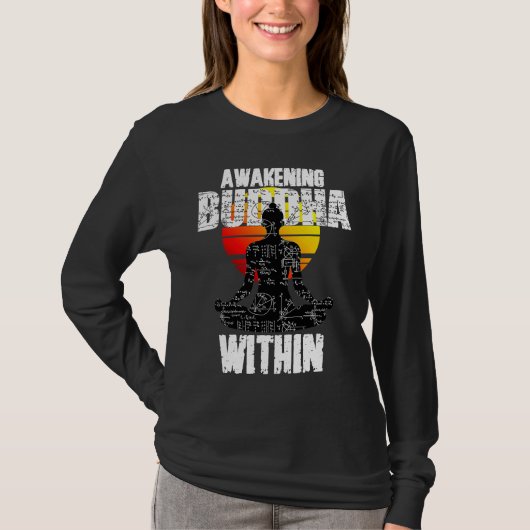 Awakening Buddha, Spiritual Awareness, Zen Teacher T-shirt (Voorkant)