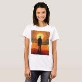 "Awakening Dawn: De blik van een Man op de zonsopg T-shirt (Voorkant volledig)