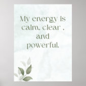Awakening Energy Inspirational Floral Poster (Voorkant)