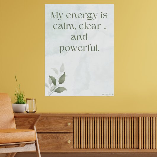 Awakening Energy Inspirational Floral Poster (Woonkamer 2)