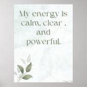 Awakening Energy Inspirational Floral Poster (Voorkant)