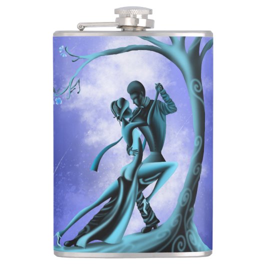Awakening Moon Romantische danser Heupfles (Voorkant)
