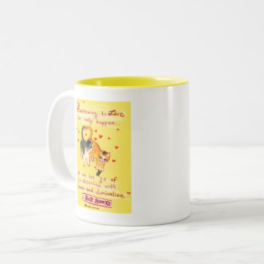 Awakening to Love bell haken katten mok (Voorkant links)