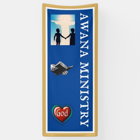 Awana Club Ministry Blue Kind PhotoChurch Spandoek (Verticaal)
