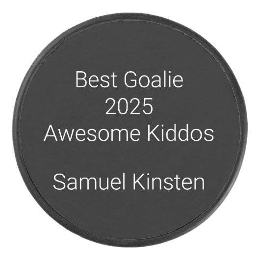 Award in Black & White:  Hockey Puck (Voorkant)