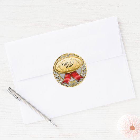 Award Medal Monogram Sticker (Envelop)