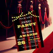 Award Party Fluweel & Goud Kleine uitnodiging