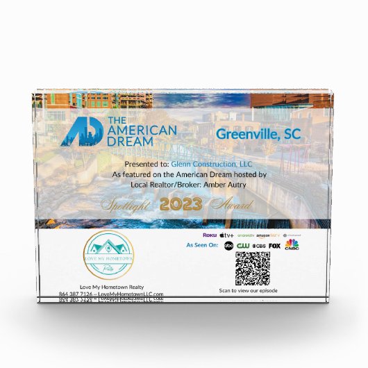 Award-Sample of Host Award Fotoblokken (Voorkant)