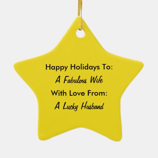 Award voor windenergie Diva Custom Gold Star-speci Keramisch Ornament (Achterkant)