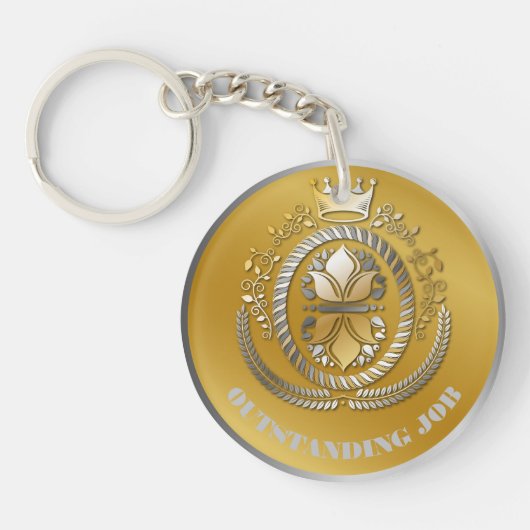 Award Winnaar Goud Zilver Award Persoonlijke NAAM Sleutelhanger (Voorkant)