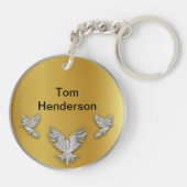 Award Winnaar Goud Zilver Award Persoonlijke NAAM Sleutelhanger (Achterkant)