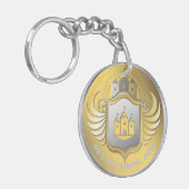 Award Winnaar Goud Zilver Award Persoonlijke NAAM Sleutelhanger (Voorkant Links)