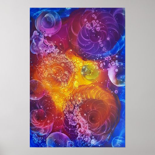 Award Winning Hand Painted Abstract Painting Poster (Voorkant)