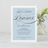 AWARDS DINER event fancy elegant bord blauw Kaart (Staand voorkant)