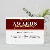 AWARDS DINER modern evenement eenvoudig bordeaux g Folie Uitnodiging (Staand Voorkant)