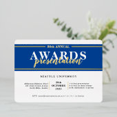 AWARDS DINER modern evenement eenvoudig koninklijk Folie Uitnodiging (Staand Voorkant)