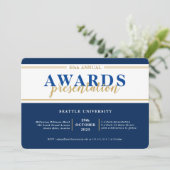 AWARDS DINER modern evenement eenvoudig marineblau Kaart (Staand voorkant)
