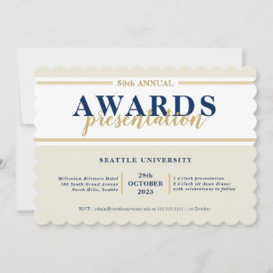 AWARDS DINER modern evenement eenvoudige navy ivoo Kaart