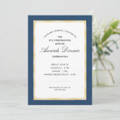 Awards Diner Viering | Navy blauw en goud Kaart (Staand voorkant)