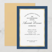 Awards Diner Viering | Navy blauw en goud Kaart (Voorkant / Achterkant)