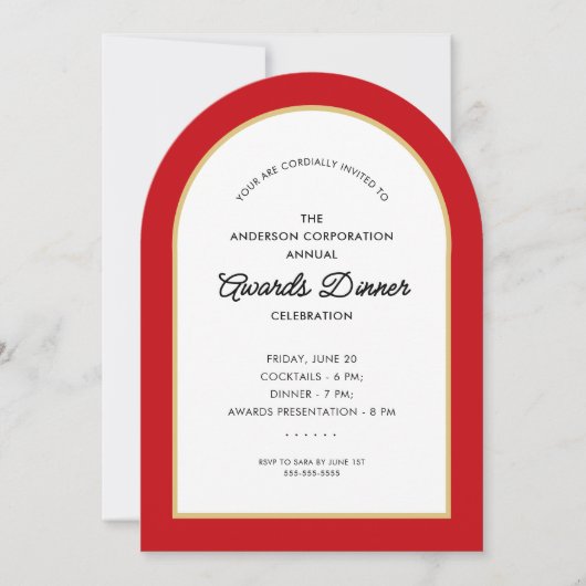 Awards Dinner Celebration Arch Kaart (Voorkant)