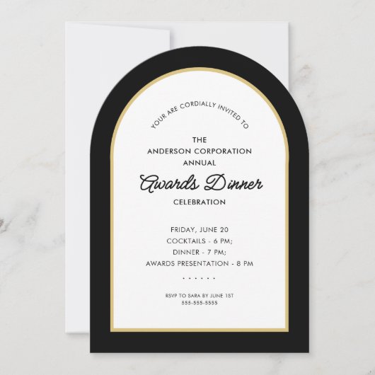 Awards Dinner Celebration Arch Kaart (Voorkant)