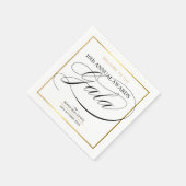 AWARDS GALA DINER modern zakelijk goud zwart Servet (Hoek)