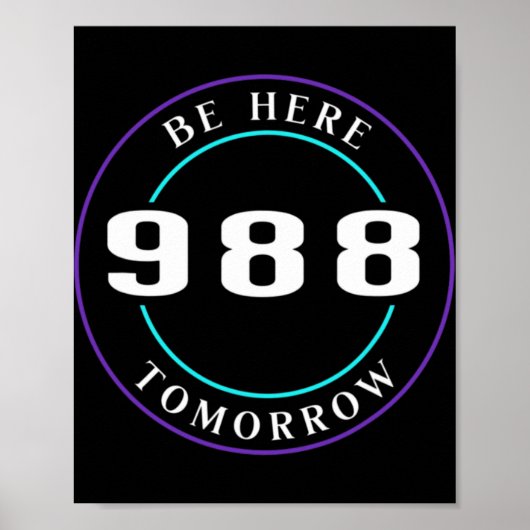 Awareness 988 Suicide Prevention Poster (Voorkant)