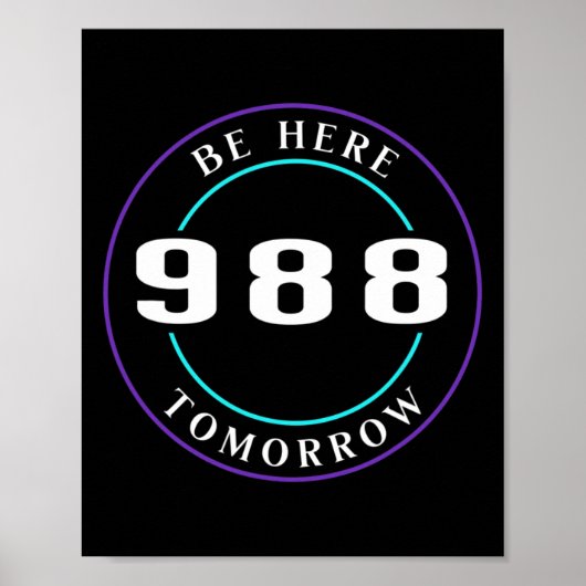 Awareness 988 - Zelfmoordpreventie Poster (Voorkant)