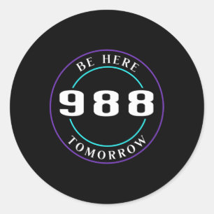 Awareness 988 - Zelfmoordpreventie Ronde Sticker