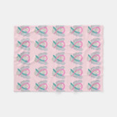 Awareness Angel Blankets Ovarium Cancer Fleece Deken (Voorkant (Horizontaal))