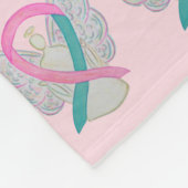 Awareness Angel Blankets Ovarium Cancer Fleece Deken (Hoek)