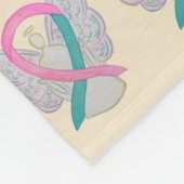Awareness Angel Blankets Ovarium Cancer Fleece Deken (Hoek)