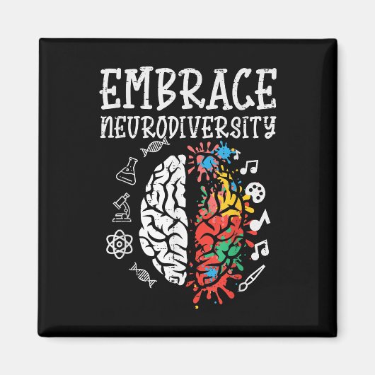 Awareness Assemblée Neurodiversity Man Wo Magneet (Voorkant)