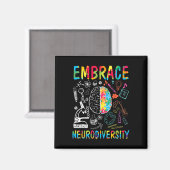 Awareness Assemblée Neurodiversity Man Wo Magneet (Voorkant / Achterkant)