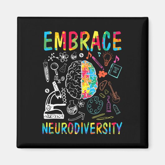 Awareness Assemblée Neurodiversity Man Wo Magneet (Voorkant)