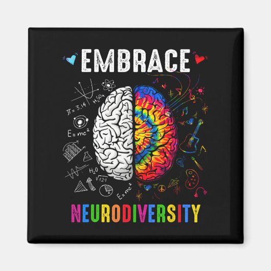 Awareness Assemblée Neurodiversity Man Wo Magneet (Voorkant)